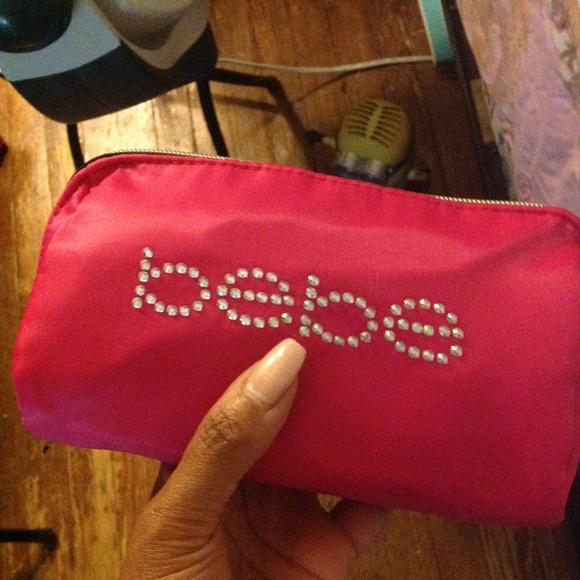 Bebe 'blingy' cosmetic pouch/makeup bag -hot pink - Picture 3 of 6